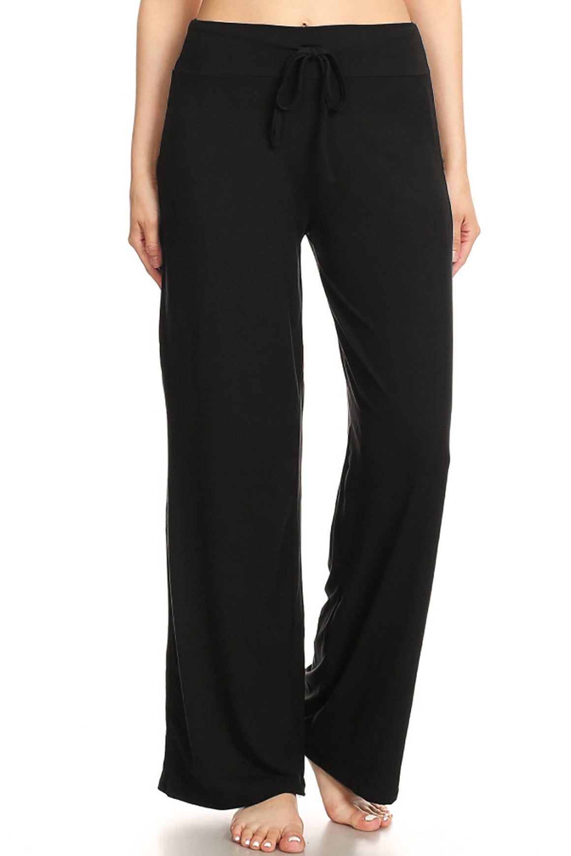 "Slow Mornings" Black Wide Leg Pants
