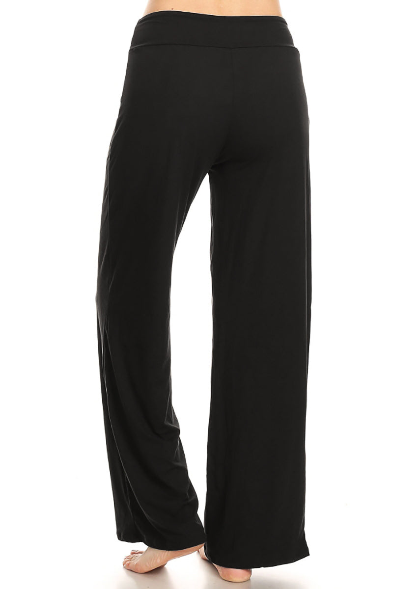 "Slow Mornings" Black Wide Leg Pants