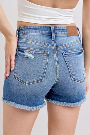Judy Blue Fray Hem Shorts- 152102