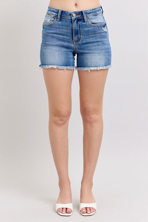 Judy Blue Fray Hem Shorts- 152102