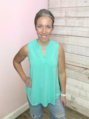 "New Favorite" Lizzy Sleeveless Top- Mint
