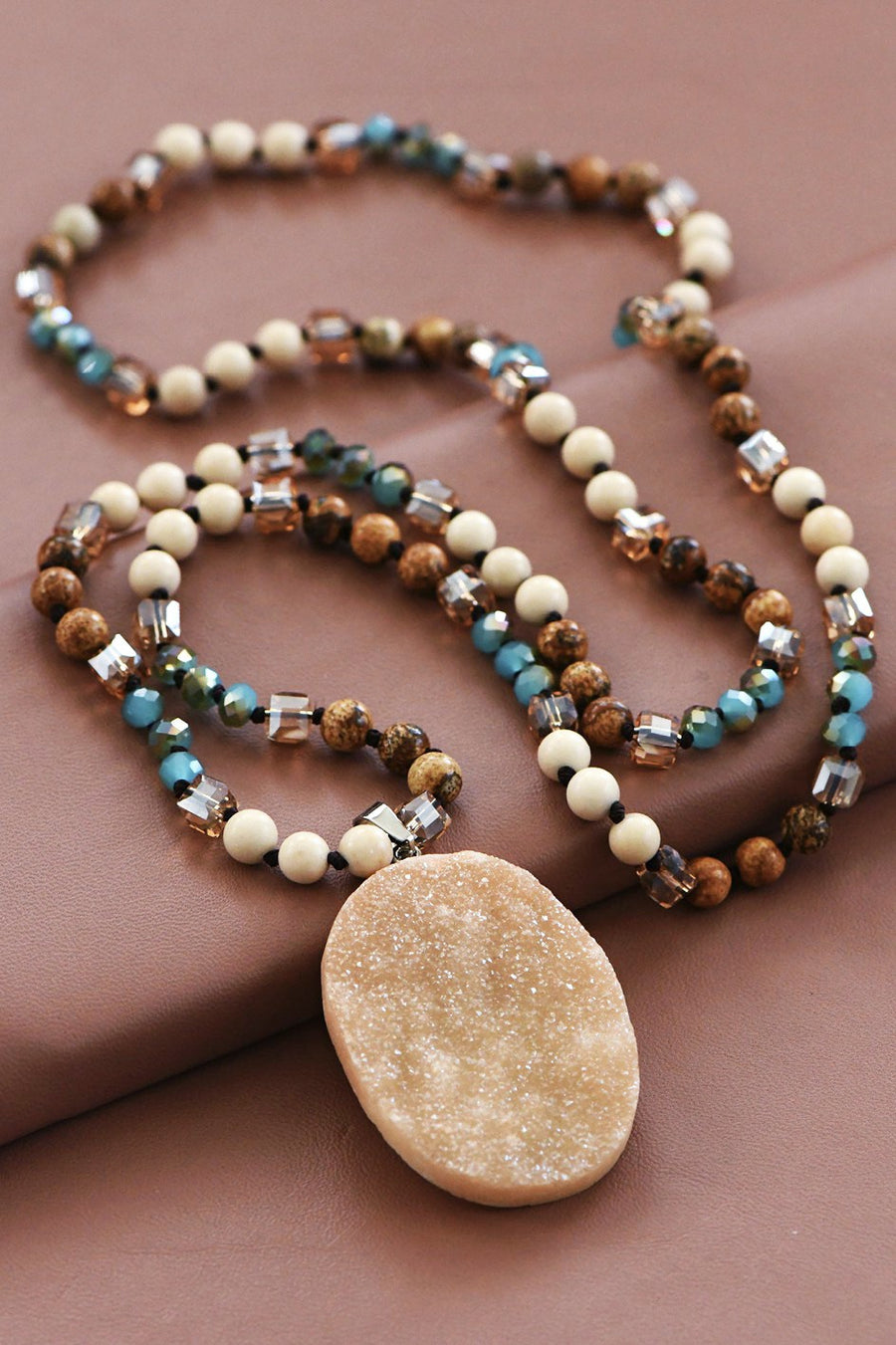 Natural Stone Beaded Necklace