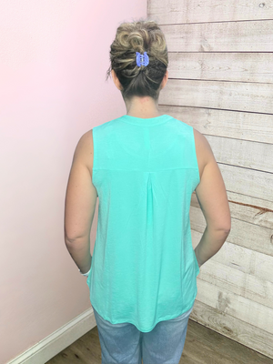 "New Favorite" Lizzy Sleeveless Top- Mint