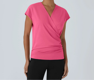 "Pretty Moment" Crossover Top- Pink