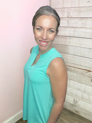 "New Favorite" Lizzy Sleeveless Top- Mint