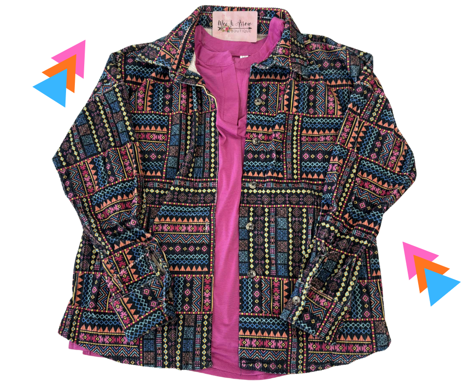 "Downtown Darling" Multicolor Jacket
