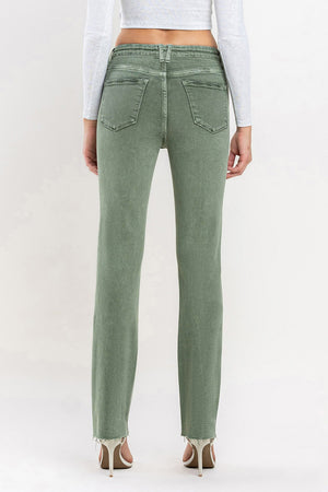 Lovervet Mid-Rise Bootcut Olive Jeans- LV1254