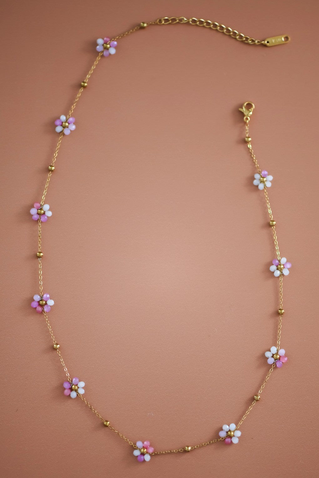 "Beth" Beaded Flower Necklace