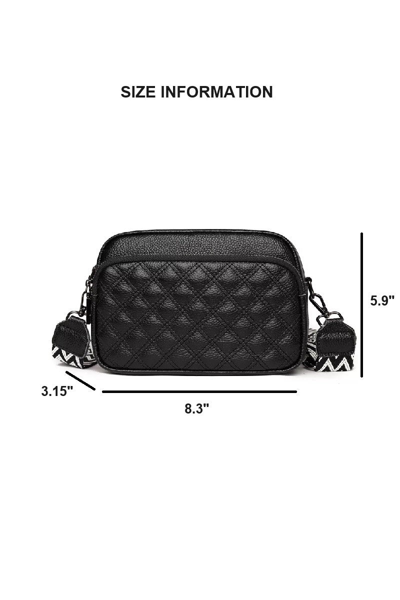 "Janet" Quilted Crossbody Purse