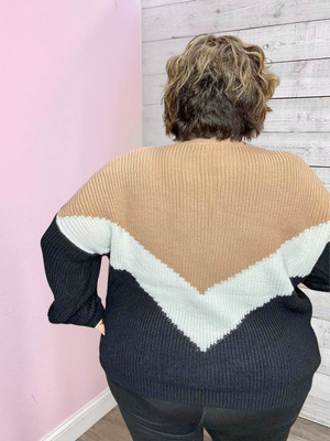 "Take It Slow" Chevron Sweater
