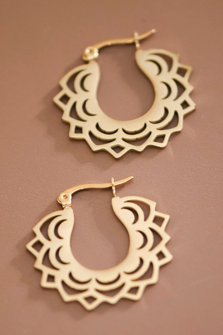 Mandala Hoop Earrings