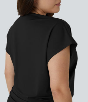 "Pretty Moment" Crossover Top- Black