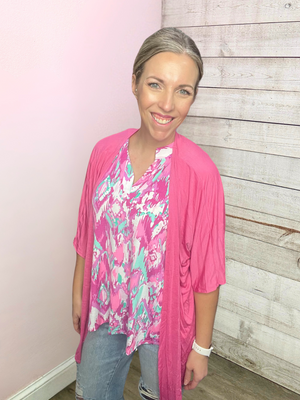 "Chic Mindset" Pink/Mint Lizzy Tank Top