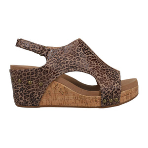 "Carley" Corky Wedge Sandal- Leopard *FINAL SALE*