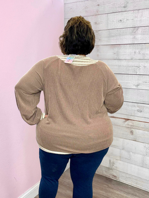 "Loving Glance" Button Detail Top