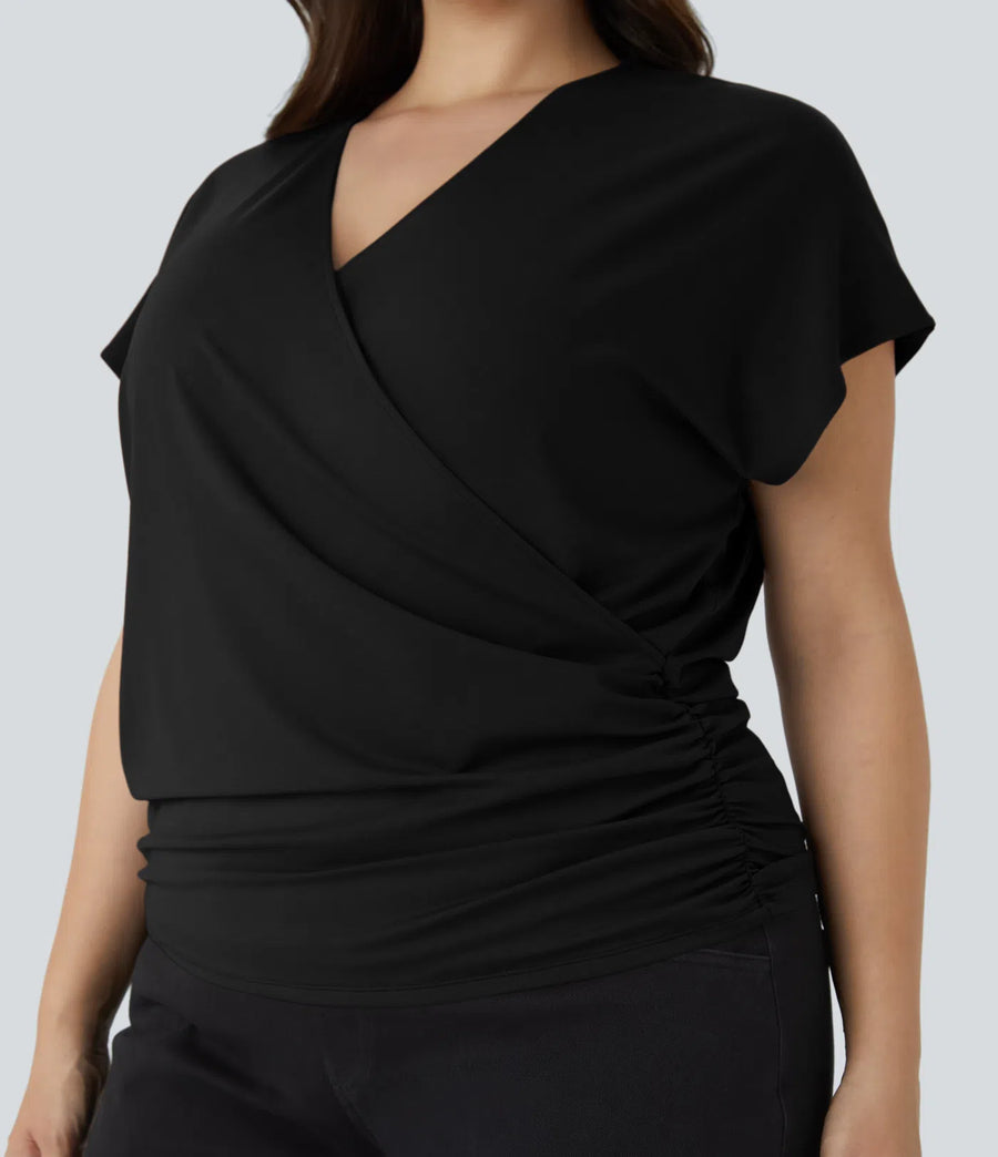 "Pretty Moment" Crossover Top- Black