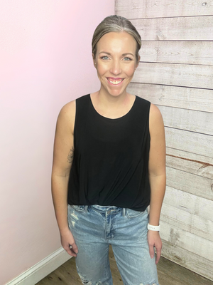"Resort Top" Black Tank Top