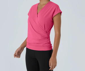 "Pretty Moment" Crossover Top- Pink