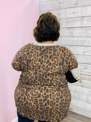 "Leopard Love" Animal Print Colorblock Top