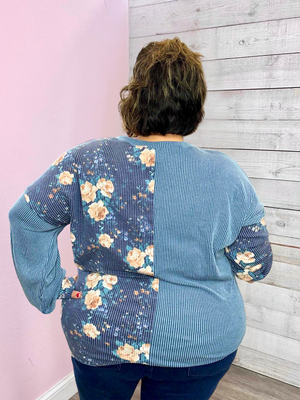 "Wildflower" Floral Contrast Top