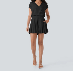 "Never Giving Up" Black Waffle Romper