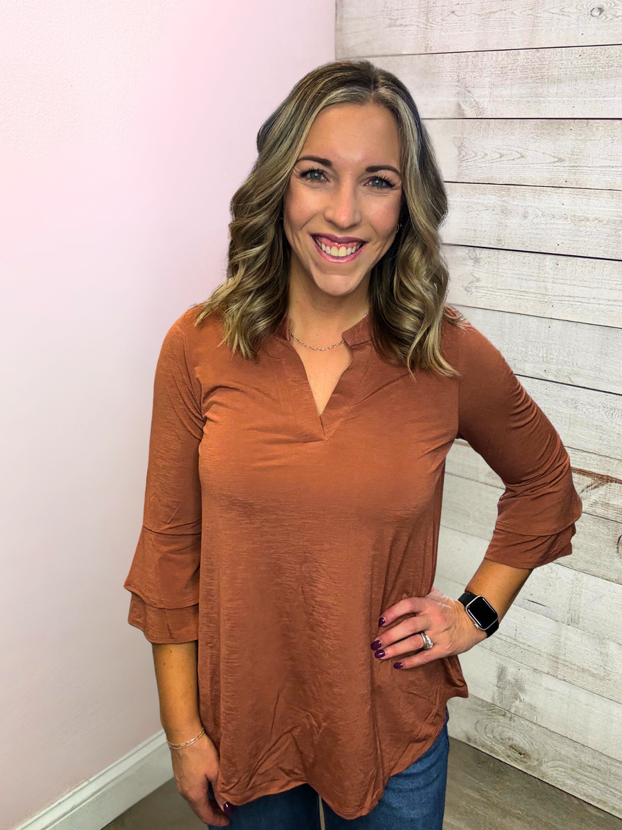 "Stay Polished" Solid Belled Lizzy- Caramel *FINAL SALE*