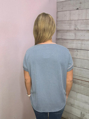 "Sweet Energy" Ribbed Colorblock Top