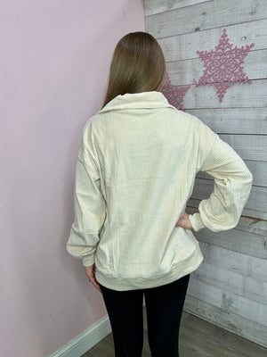 "Going Out For Coffee" Corduroy Top *FINAL SALE*