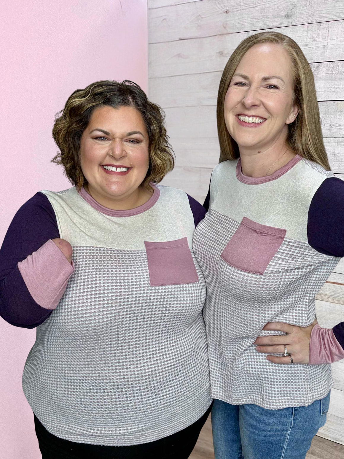 "You Earned It" Purple Colorblock Top