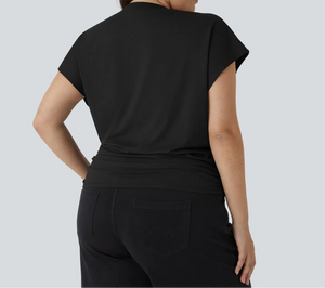 "Pretty Moment" Crossover Top- Black
