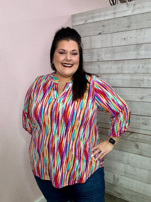 "Keeping You Happy" Multi Color Gabby Top