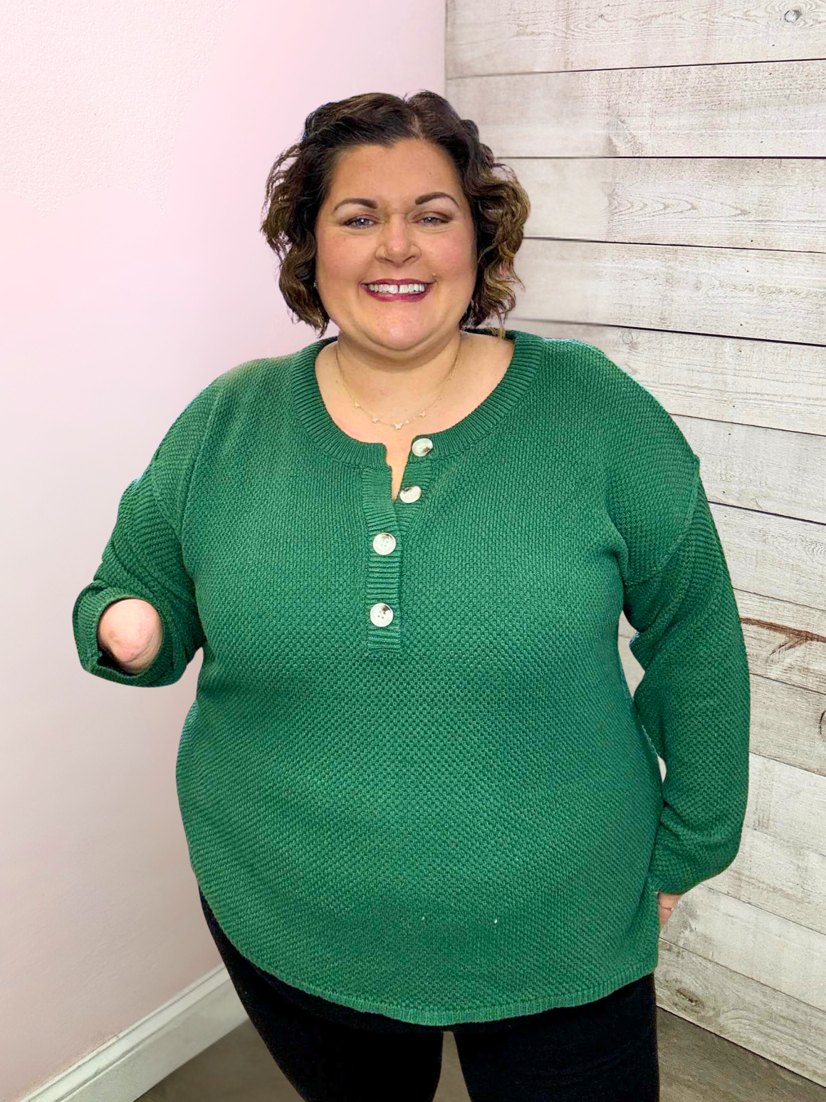 "Calling On You" Green Button Top