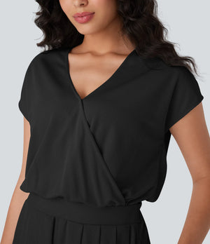 "Never Giving Up" Black Waffle Romper