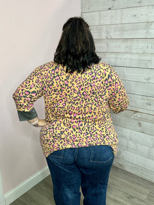 "Time Is Right" Gold Animal Print Top *FINAL SALE*