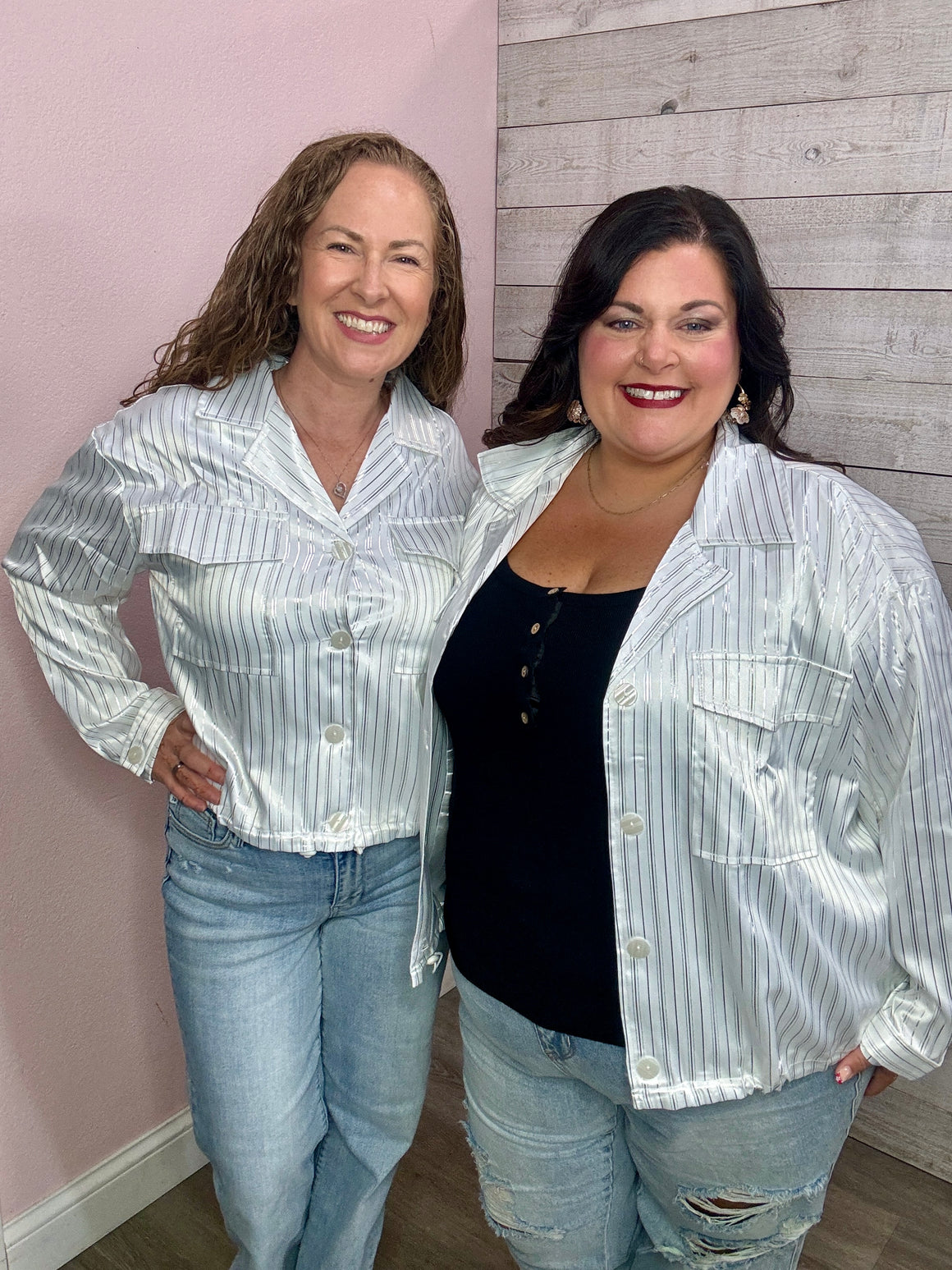 "Major Charisma" White Striped Jacket