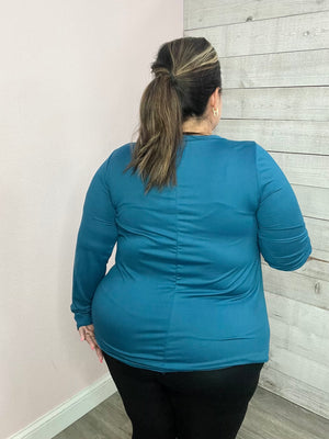 SBS "Wanderer" Solid Long Sleeve Top- Teal