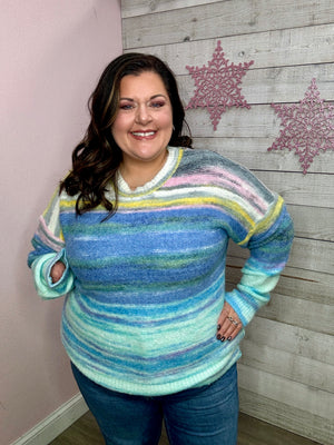 "Make Your Entrance" Multi-Color Stripe Sweater