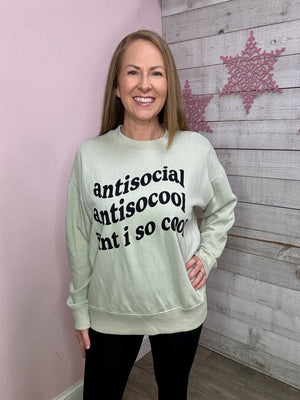 "Antisocial" Graphic Sweatshirt *FINAL SALE*
