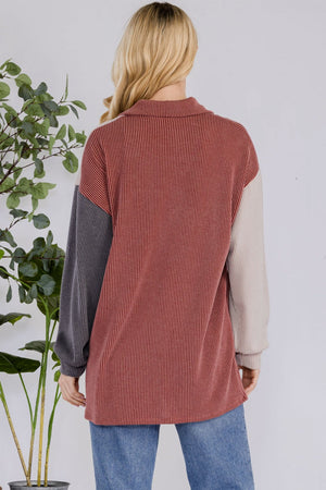 "Fireside Snuggles" Button Up Shacket
