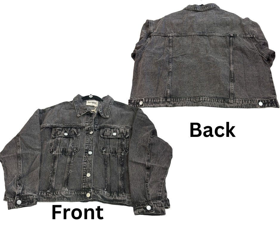 "Always On My Mind" Charcoal Denim Jacket *FINAL SALE*