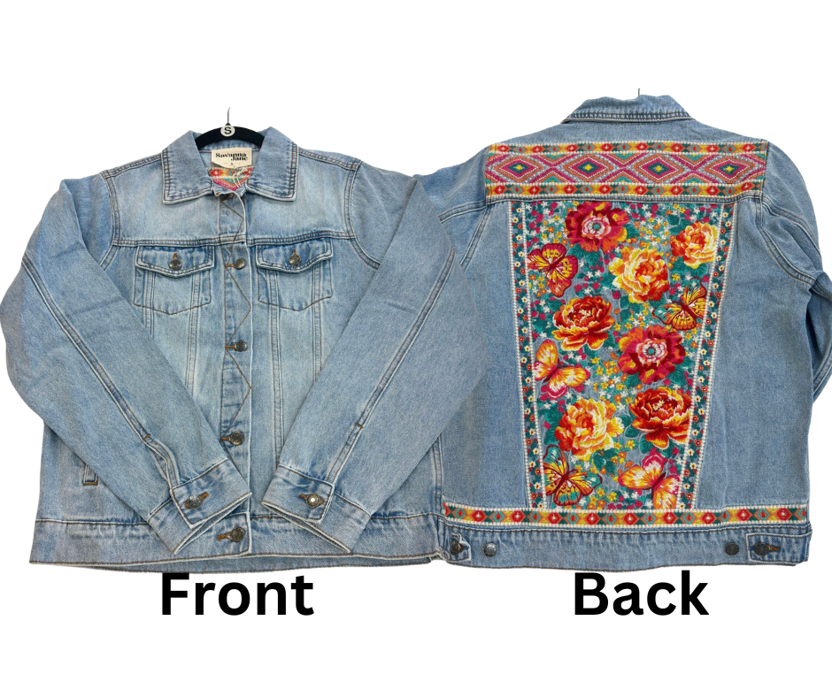 "Top Of The Charts" Embroidered Jean Jacket *FINAL SALE*