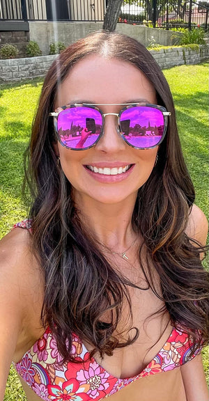 "Ivy" DAX Sunglasses- Marble