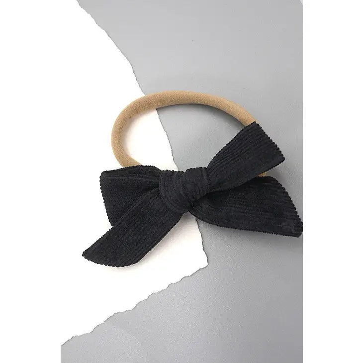 Corduroy Bow Hair Ties