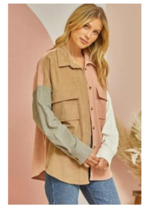 "Mind in the Clouds" Colorblock Jacket