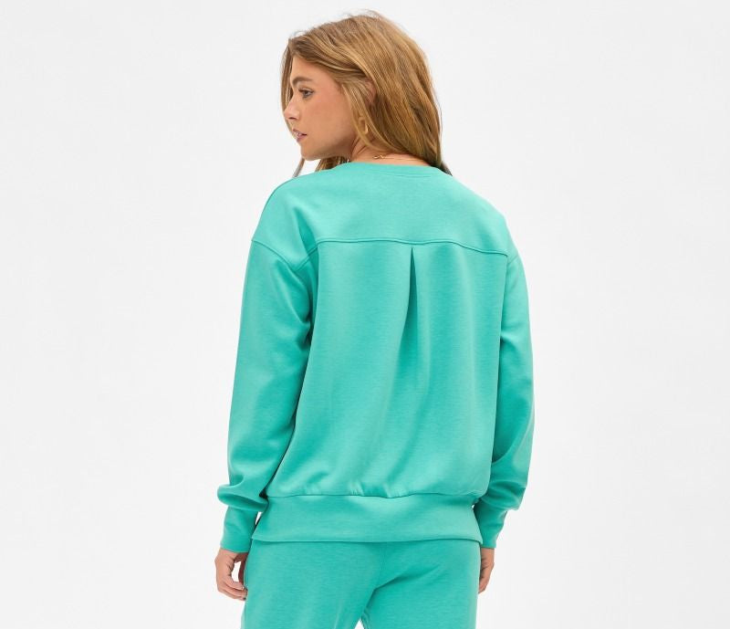 "Closer To Love" Solid Sweatshirt- Green