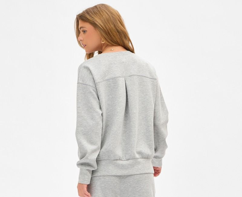 "Closer To Love" Solid Sweatshirt- Grey