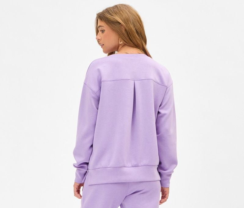 "Closer To Love" Solid Sweatshirt- Purple