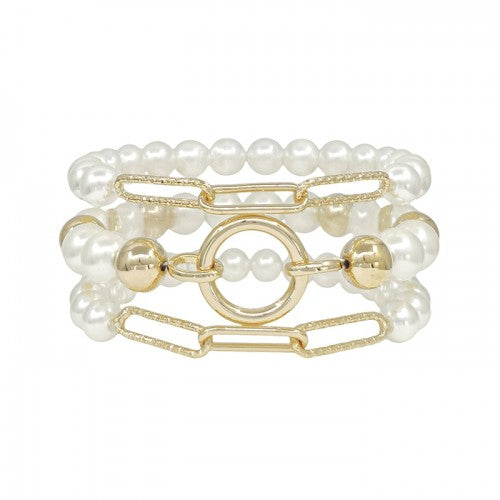 "Lorel" Pearl Beaded Stretch Bracelet