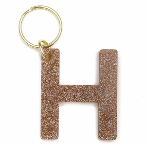 Glitter Letter Keychain